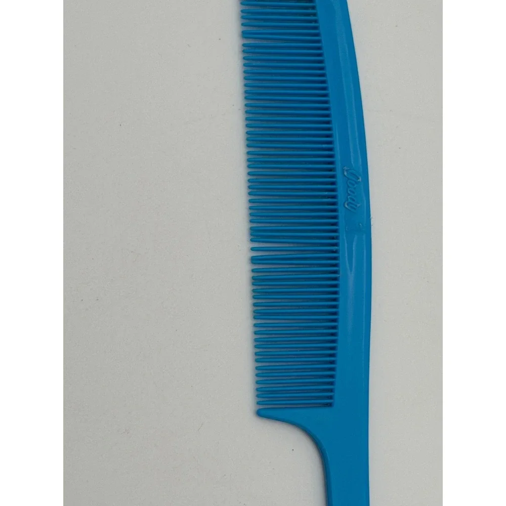 Vintage Goody Blue Rat Tail Comb Fine Tooth Hair‎ Styling Tool Made in USA